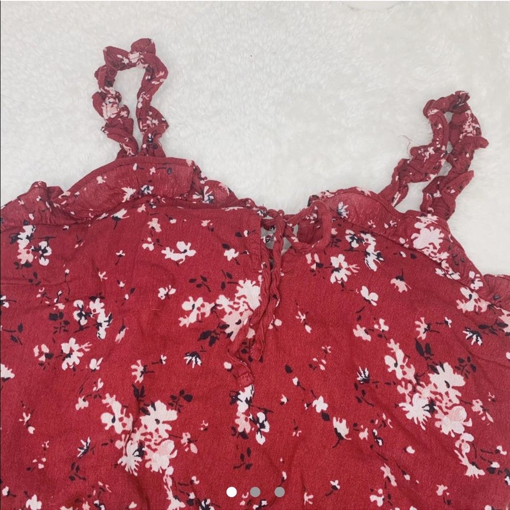 [3 for $50] A&F lettuce trimmed floral top
